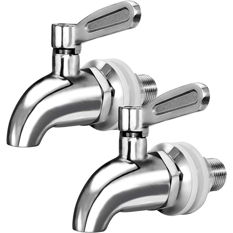 Zapasowy kran do dystrybutora napojów, stal nierdzewna, otwór 16 mm (5/8"), opakowanie 2 szt.