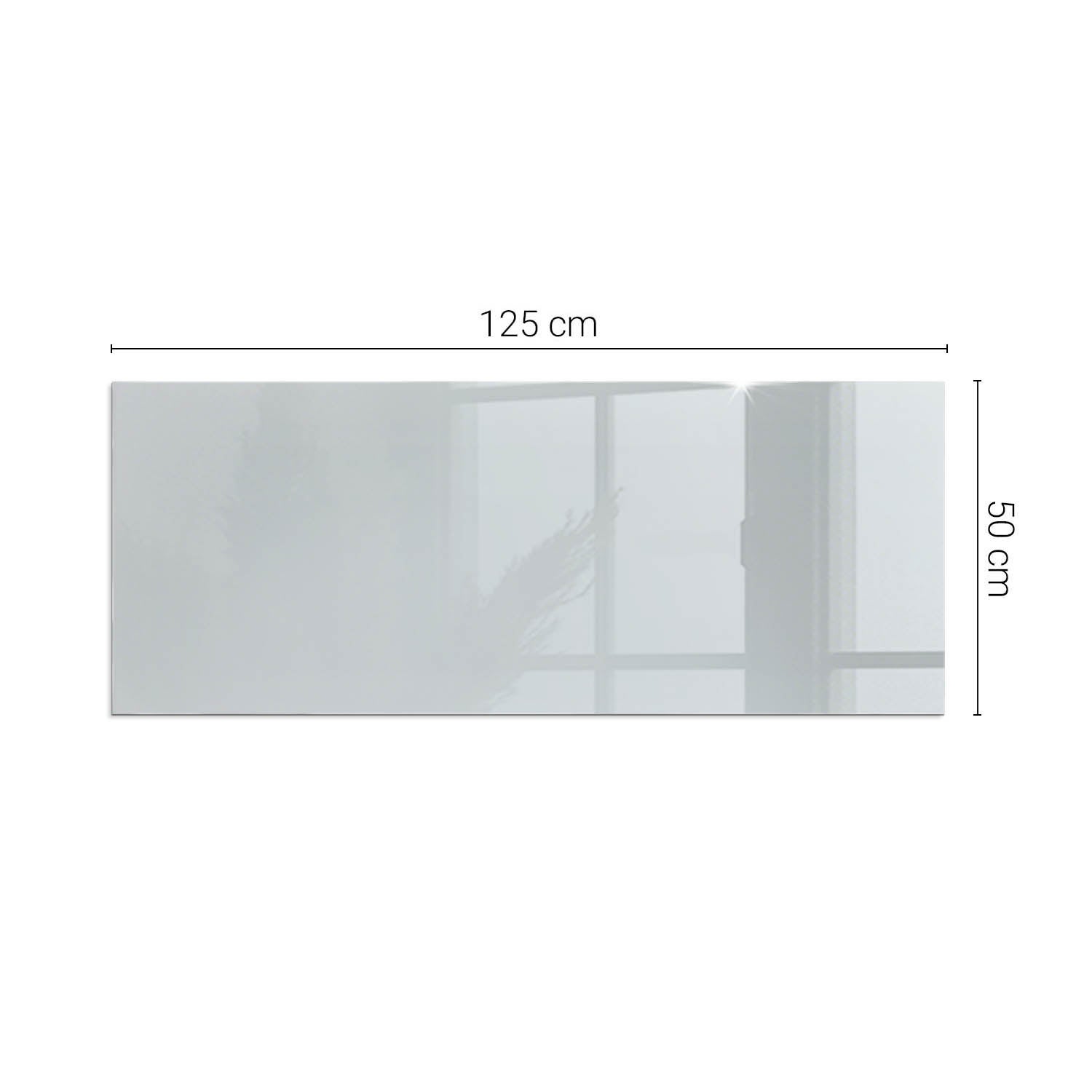 Szkło hartowane na podłogę pod kominek - 125x50 cm - Kolor Szary - TULUP - 2