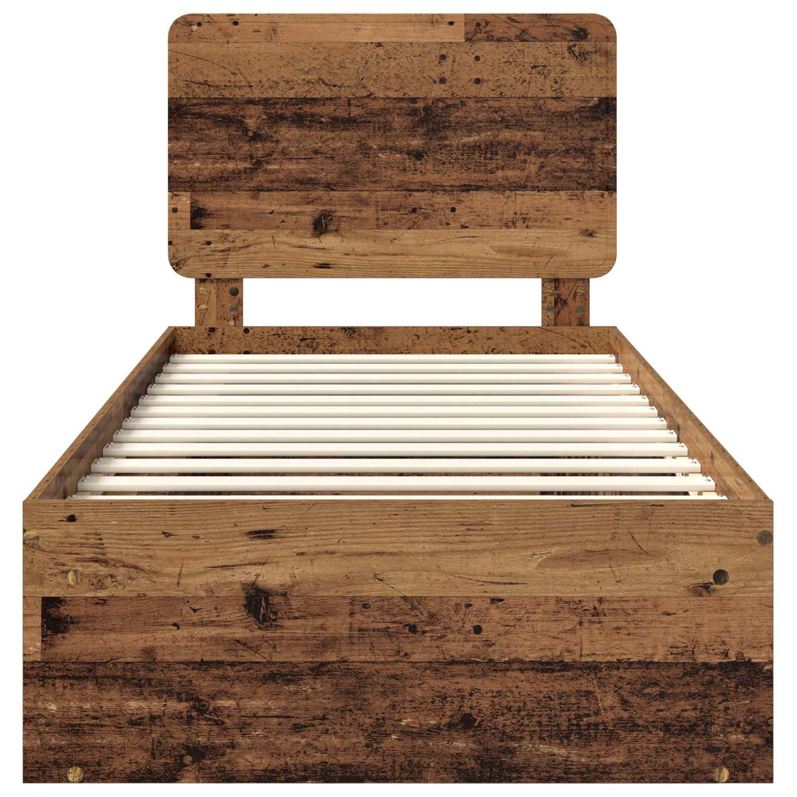 Cadre de lit bois ancien 75 x 190 cm en bois de pin massif - 7
