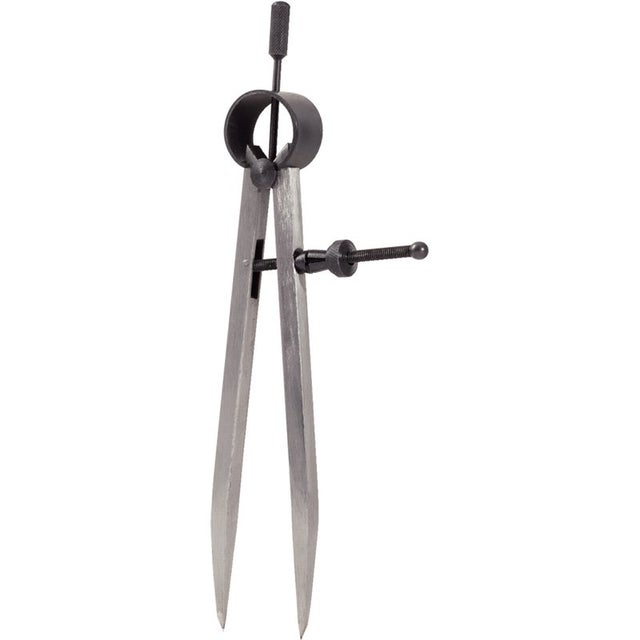 Compas droit KS, L,150mm, ouvert,150mm - acier au carbone bruni, pointe trempée