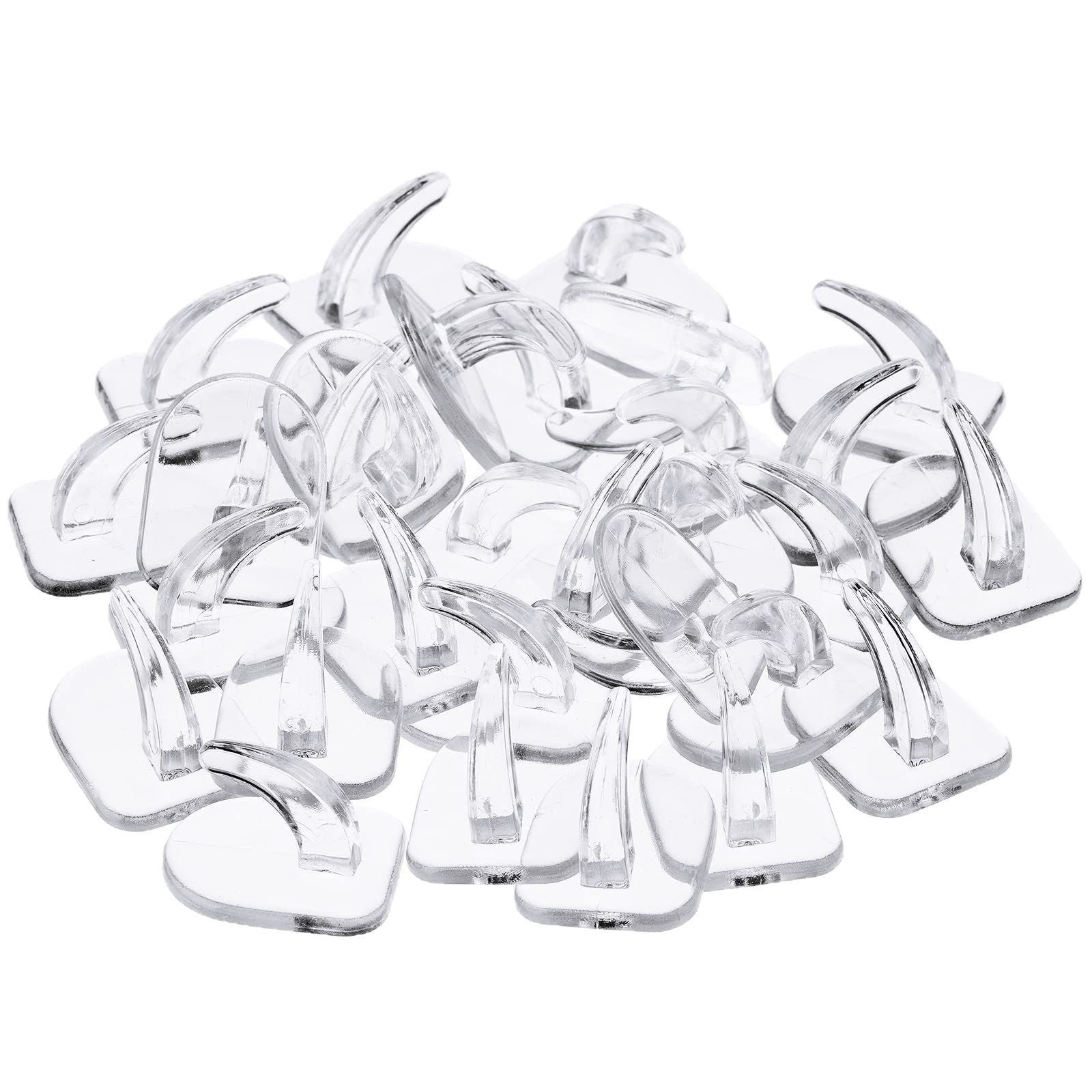 Crochets Adhésifs Transparents, 12 Crochets À Coller Forts Sans Percer