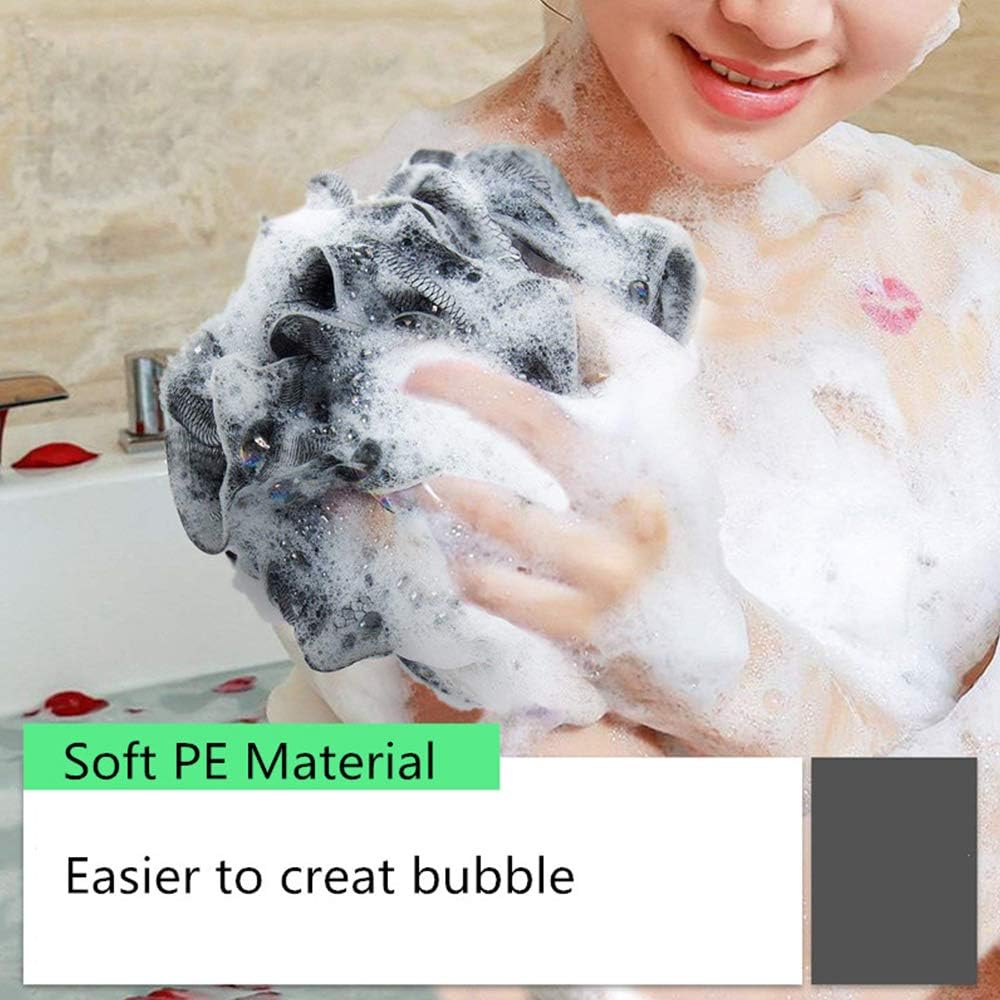 Zestaw 3 gąbek do kąpieli, luffa spieniająca, szczotki czyszczące, peelingujące unisex, oczyszczające i kojące (60 g/sztuka) - 4