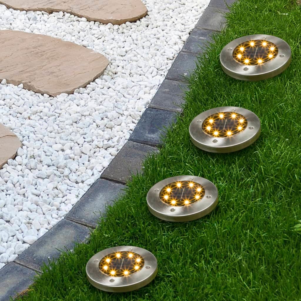 Lot De 12 Lampes Solaires Pour Extérieur Et Jardin, IP65, Imperméables