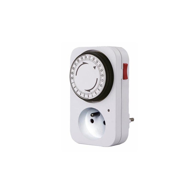 Lot De 10 Prises Programmateur 24h - Blanc/Noir - Neuf - Destockage