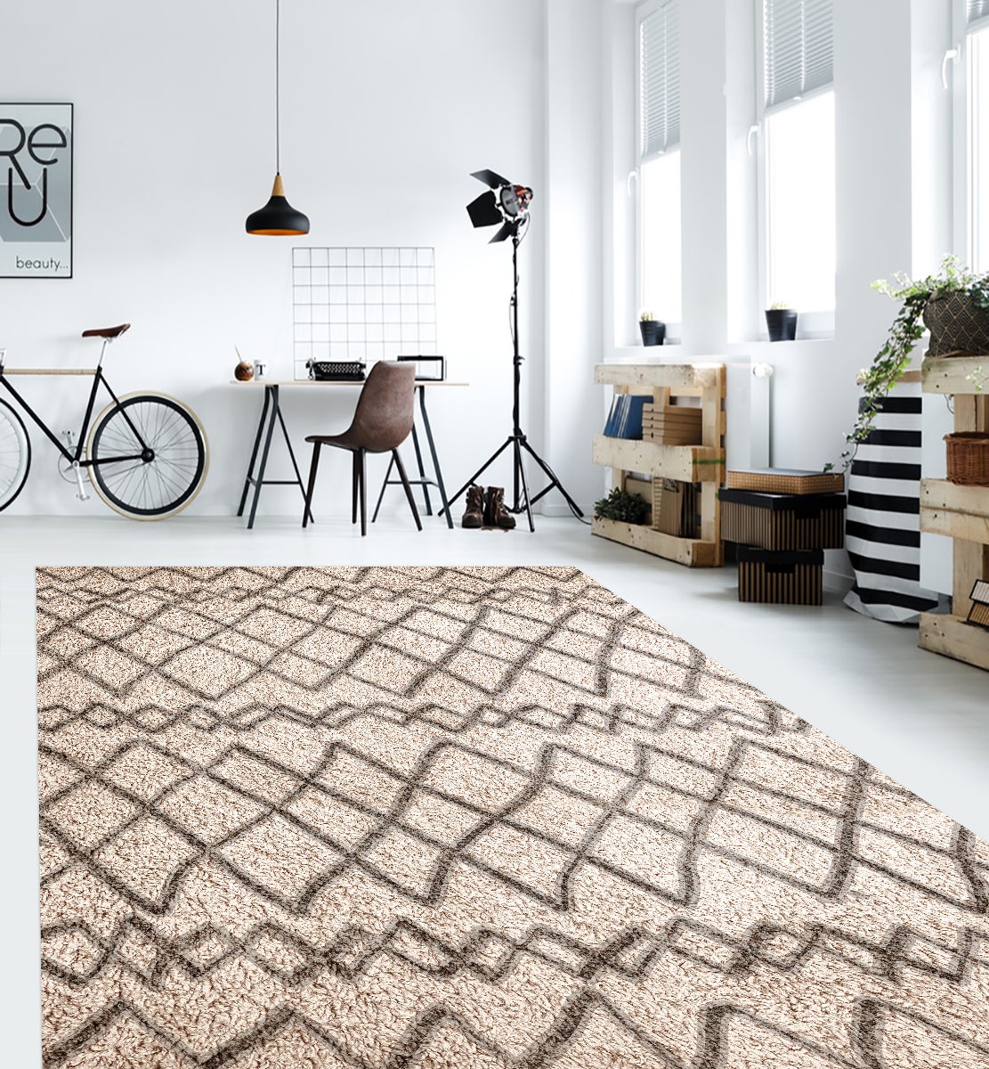 Tapis antidérapant en vinyle, Nasila 160x230 cm - PVC imprimé, lavable, ignifuge, pour le salon et la cuisine - 2