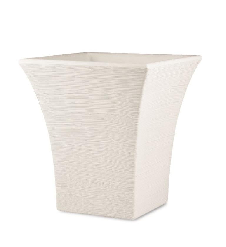 Matuba Vaso Da Fiori 14L, 30x30x35 Cm, Bianco – Plastica Resistente Per Piante Grandi