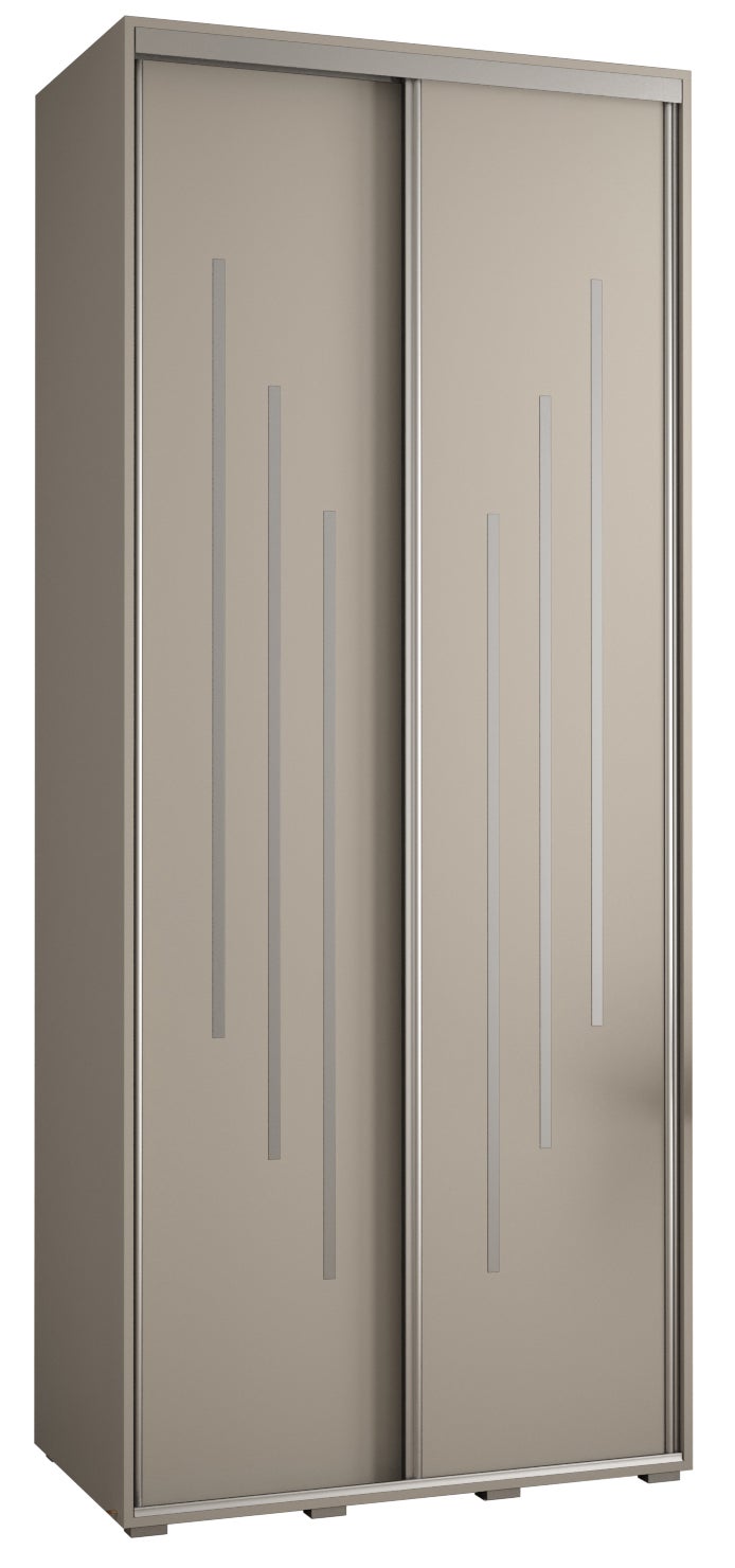 Szafa przesuwna wysoka Dakota 8 110 x 45 x 235,2 cm kaszmir + u. Srebrny - Abiks Meble