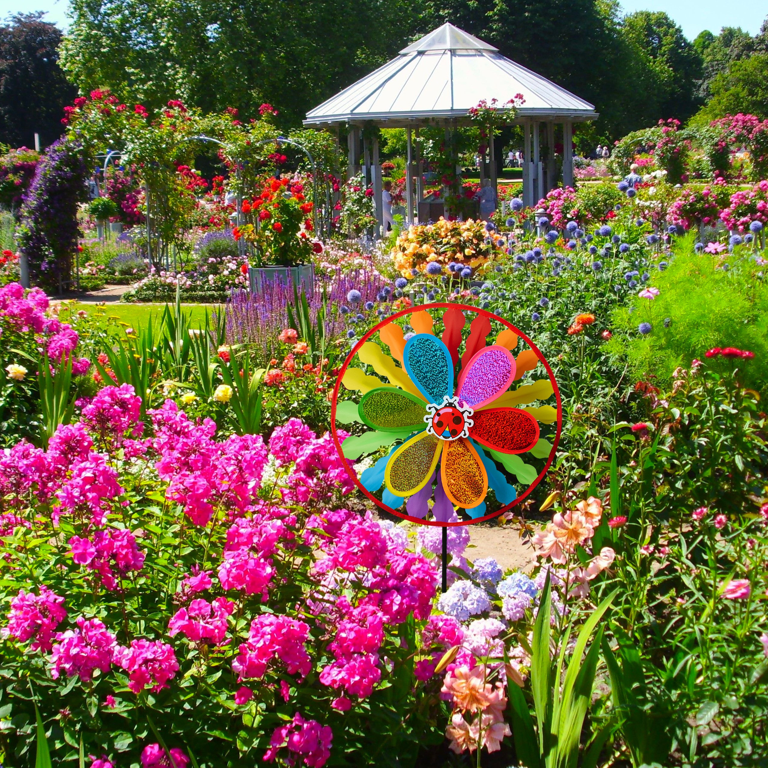 Girandola Da Giardino In Metallo – RAF Spitfire, Scultura Cinetica Colorata Da Esterno - 6