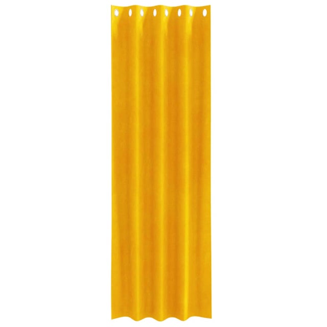 Zasłony zaciemniające 2 pcs Musztardowy Żółty 140 x 225 cm vidaXL