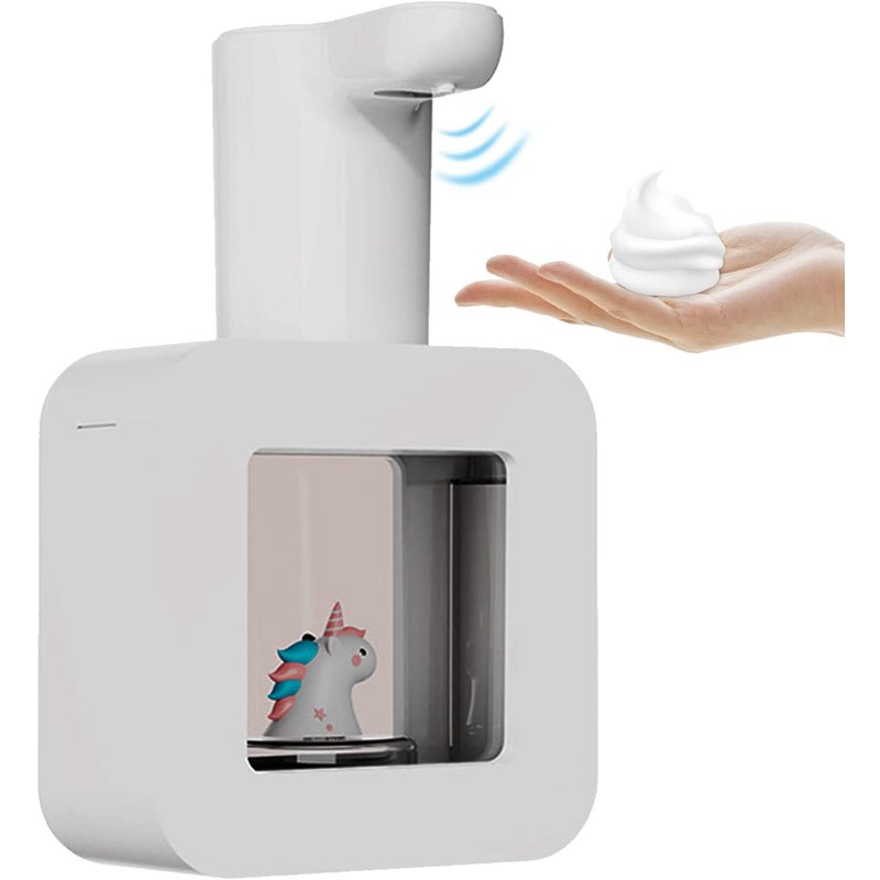 Automatyczny dozownik mydła z lampką nocną, dozownik mydła dla dzieci, ścienny dozownik mydła z możliwością wielokrotnego napełniania do łazienki