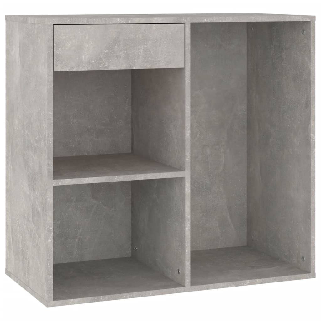 Mueble de almacenaje | armario de maquillaje madera gris hormigón 80x40x75cm cfw882955