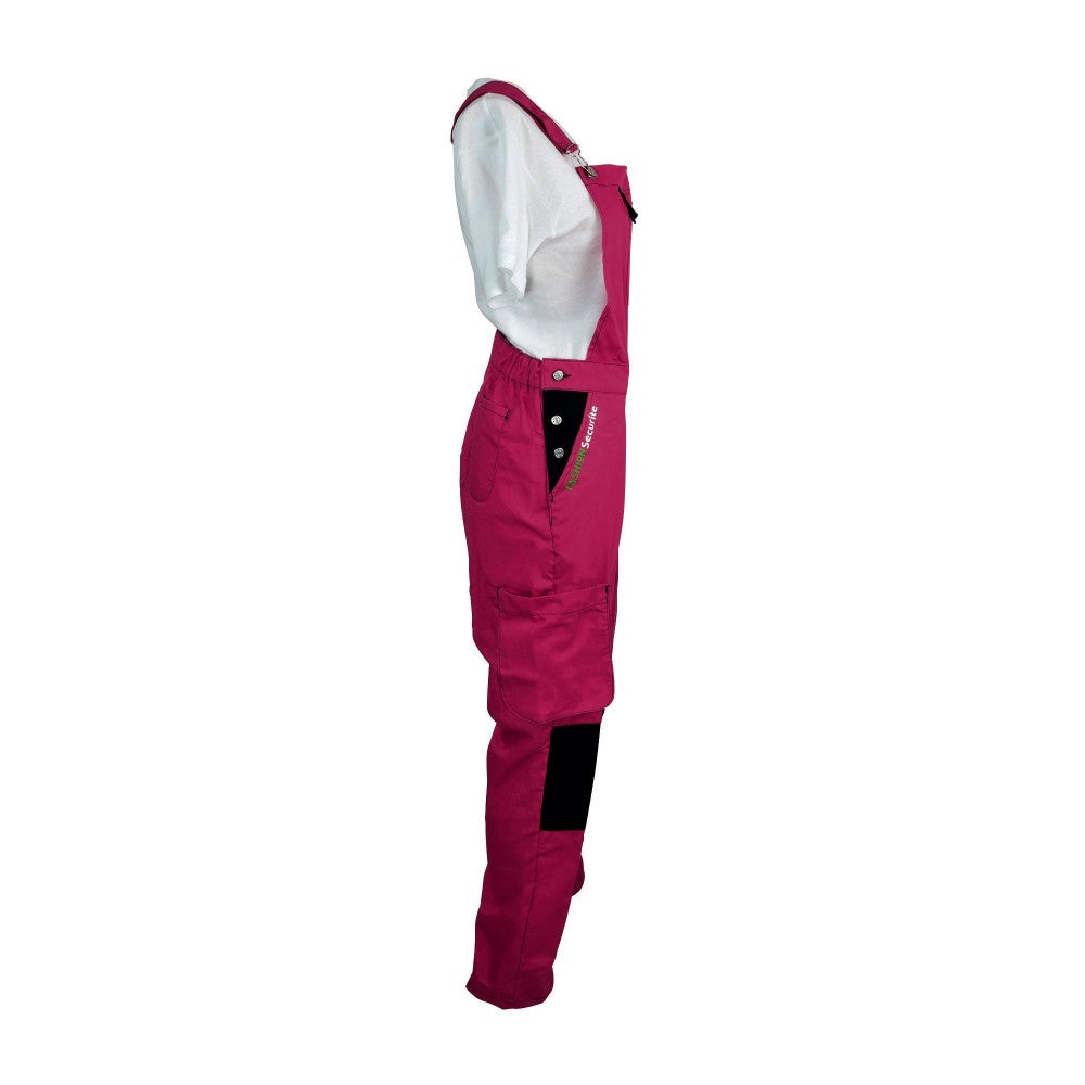 Salopette de Travail Femme Rose et Noir - Fashion Sécurité - Résistante, Confortable et Tendance - Bricolage et Jardinage - 42 - Taille 42 - 2