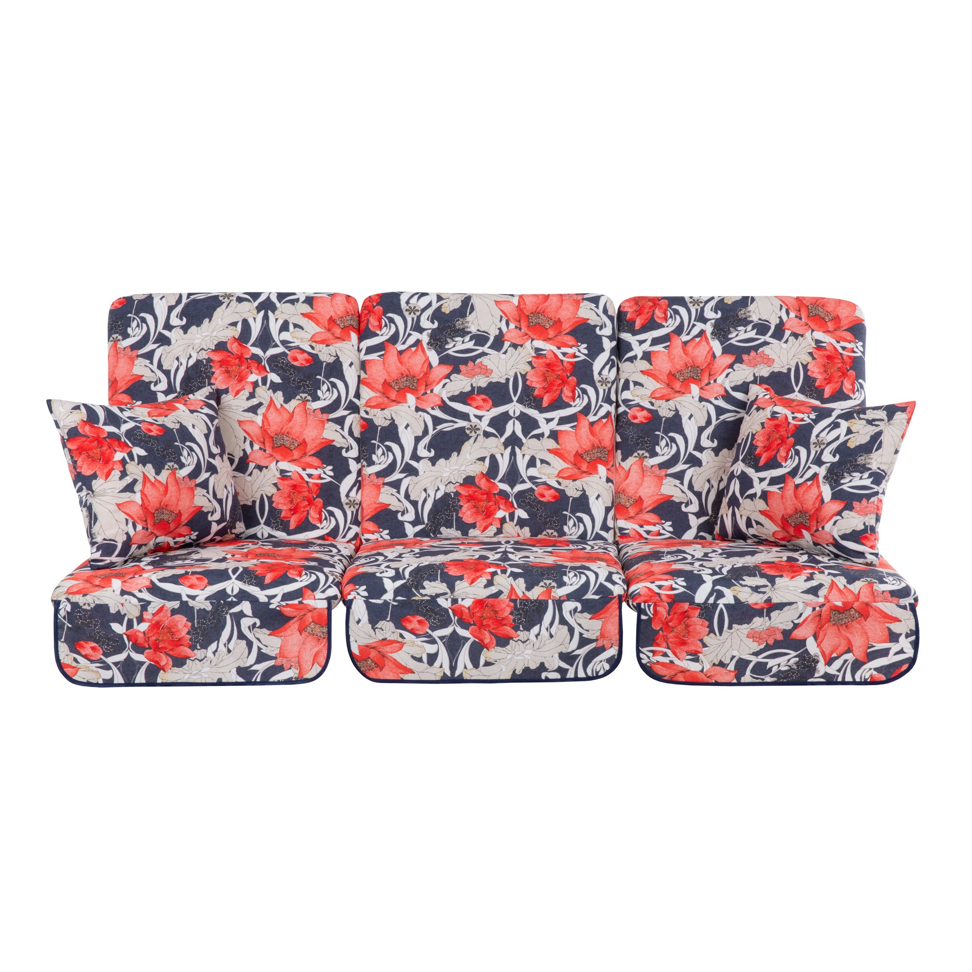 Poduszki na huśtawkę 180 cm z zamkami Rimini / Venezia Lux wzór kwiatowy Patio