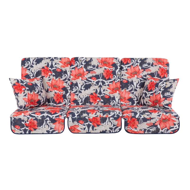 Poduszki na huśtawkę 180 cm z zamkami Rimini / Venezia Lux wzór kwiatowy Patio