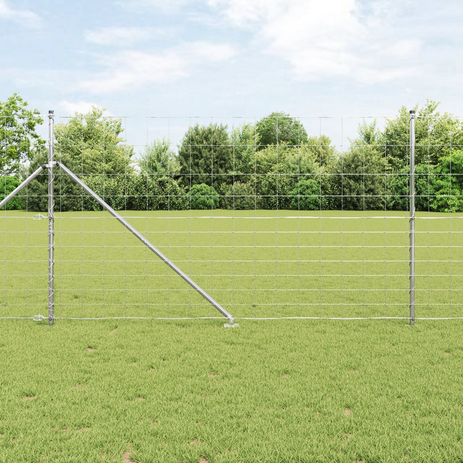 Słupek ogrodzeniowy. Galwanizowany 50 x 1,4 m Stal vidaXL