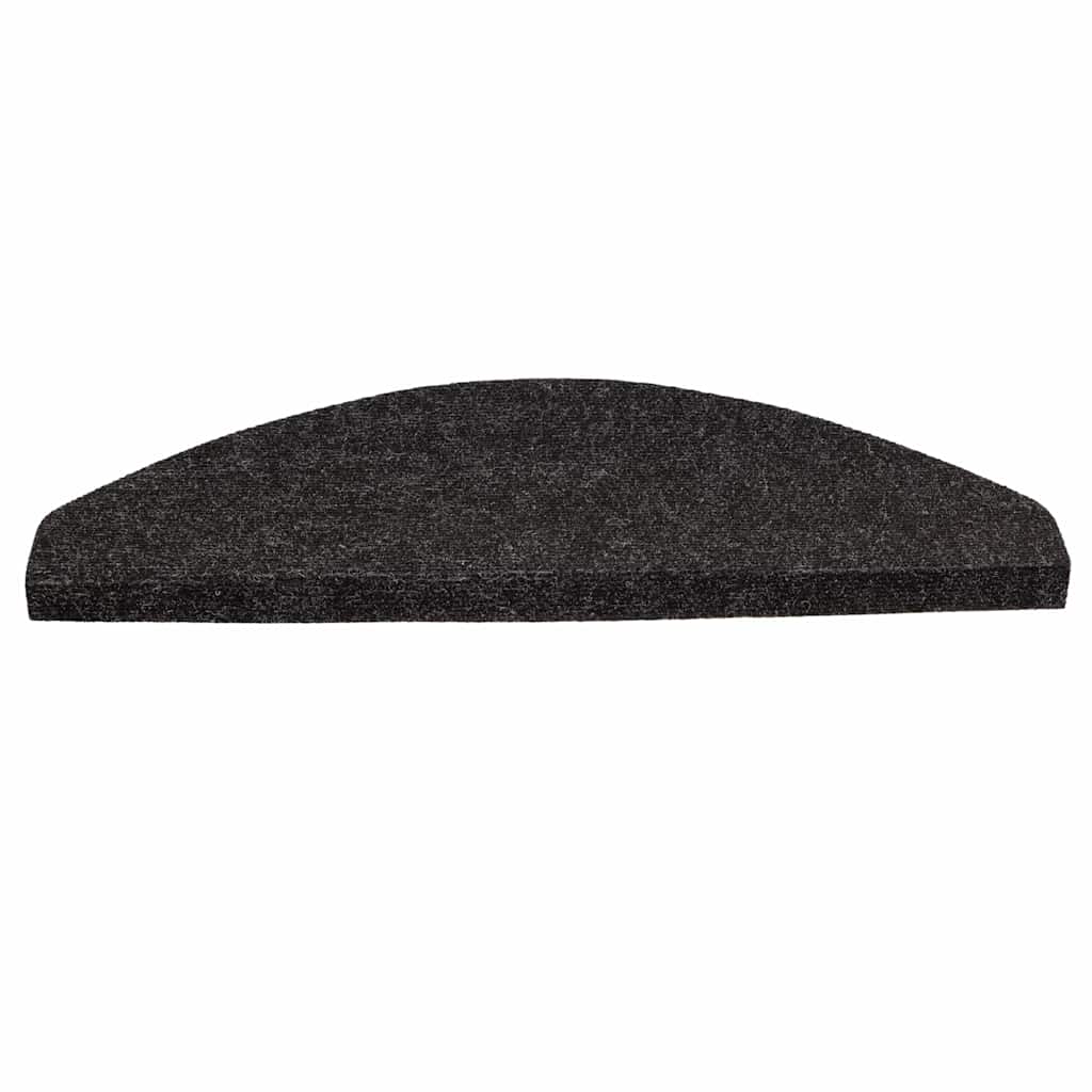 Tapis d'escalier auto-adhésifs 20 pcs noir 56x17x3 cm vidaXL - 5