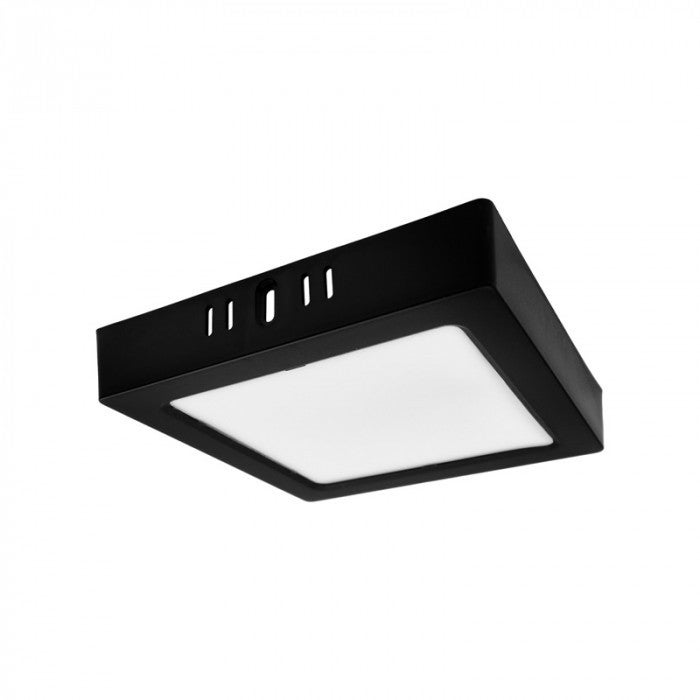 Reflektor sufitowy spot natynkowy kwadratowy Downlight czarny-klosz mleczny LED 12W 4000K 1200lm wym: 3,1 x 17 x 17 cm tworzywo sztuczne Ecolight