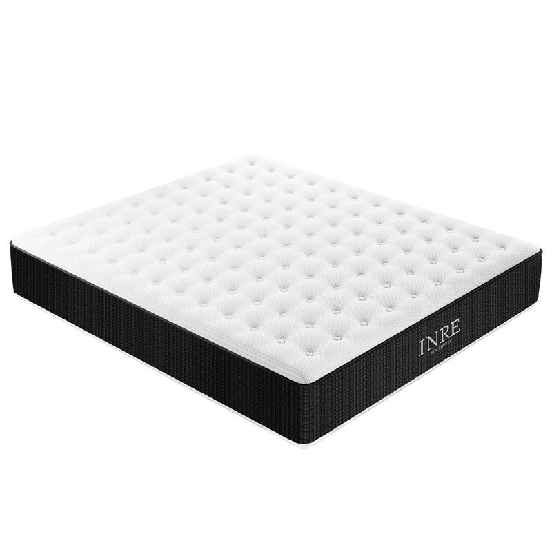 Matelas 140x200 cm INRE, Épais 30cm, Matelas Hybride en Ressorts Ensachés à Mousse Soutien 7 Zones,Moyenne Ferme - 5