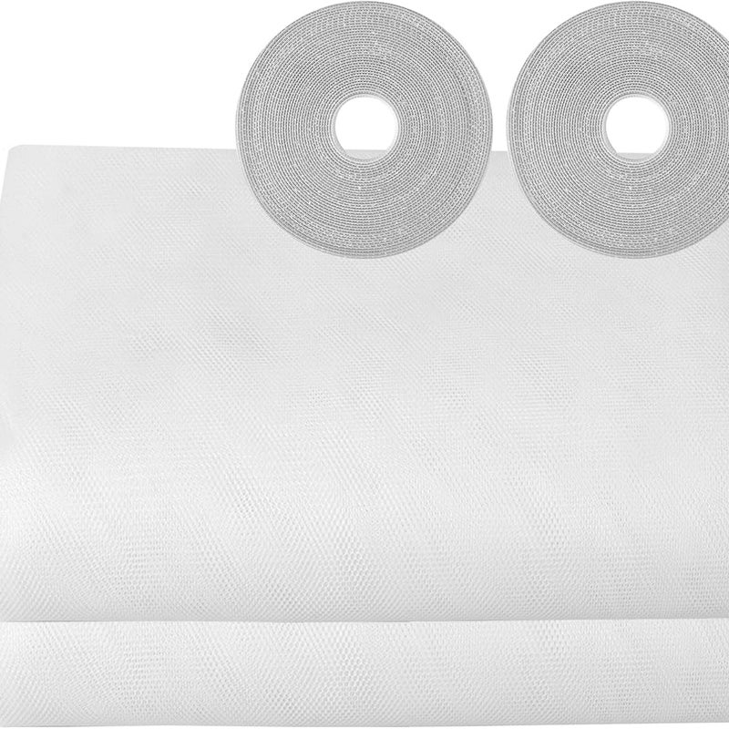 Moskitiera okienna (biała), 2 sztuki, 150 x 200 cm, regulowana, samoprzylepna, moskitiera, samoprzylepna, zdejmowana.