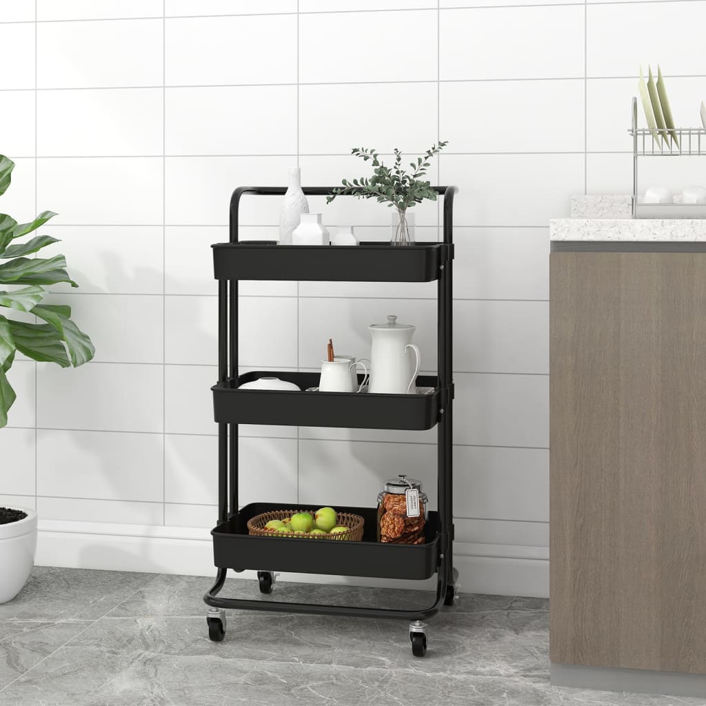 Carrello Pieghevole 3 Livelli - Senza Montaggio, Ruote Con Freno, Portata 30 Kg, Per Casa E Ufficio