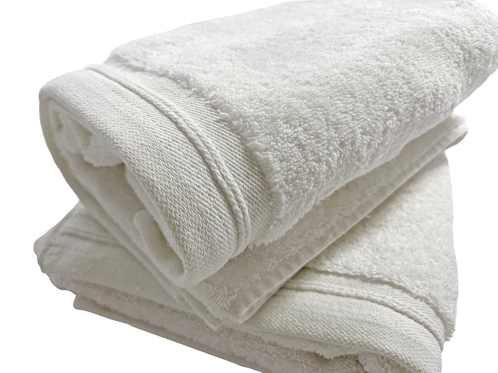 Set asciugamani grigio chiaro, 100% cotone organico, 550 grammi. Extra morbido e assorbente. - 3