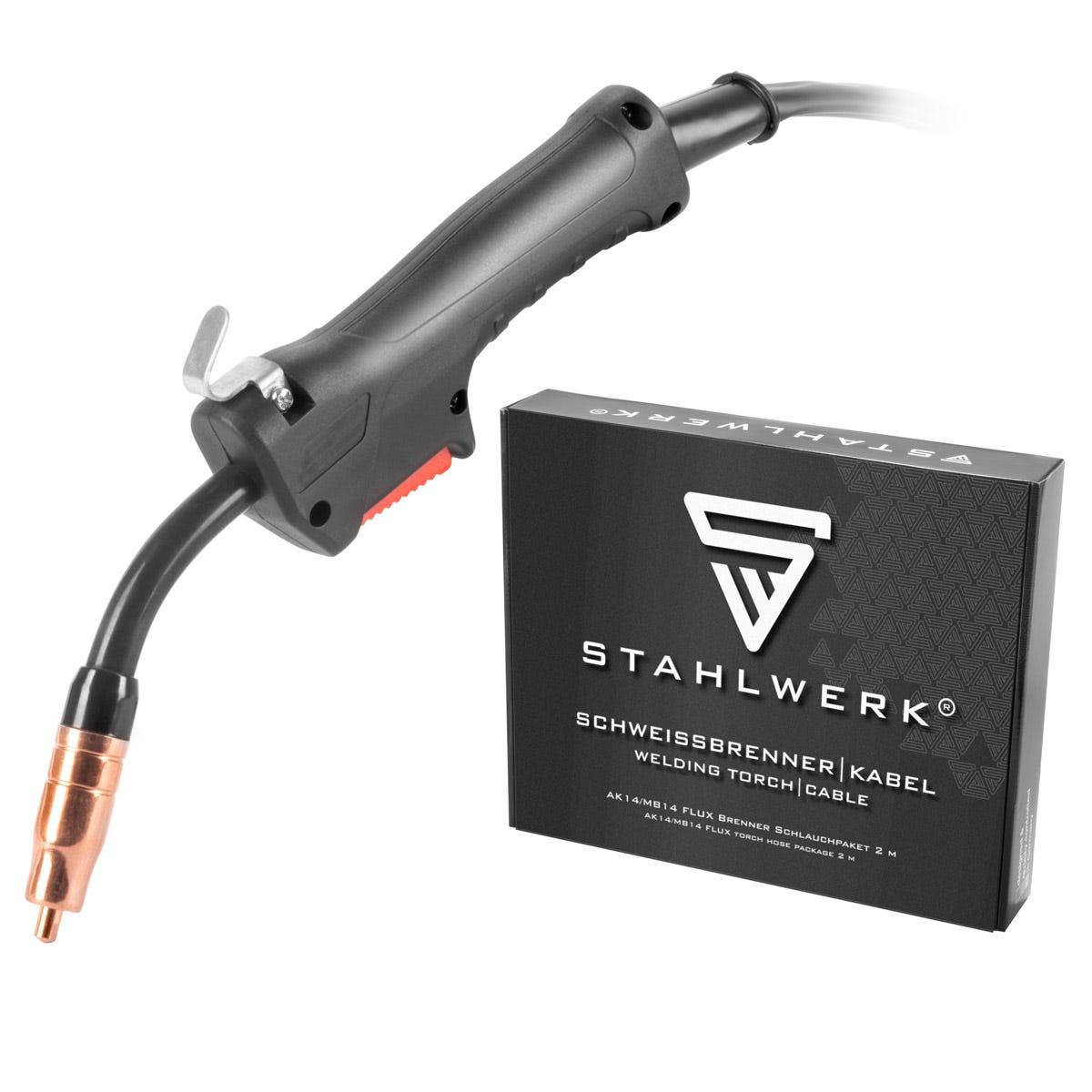 Torcia Saldatura FLUX AK14/MB14 Fino A 160A - Professionale Per Saldatrici Con Tubo 2m - Foto 1