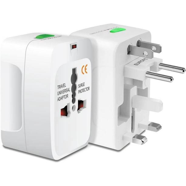 Uniwersalny, przenośny adapter sieciowy typu wszystko w jednym do podróży międzynarodowych, wtyczka ścienna do gniazdek (USA, UE, Wielka Brytania)