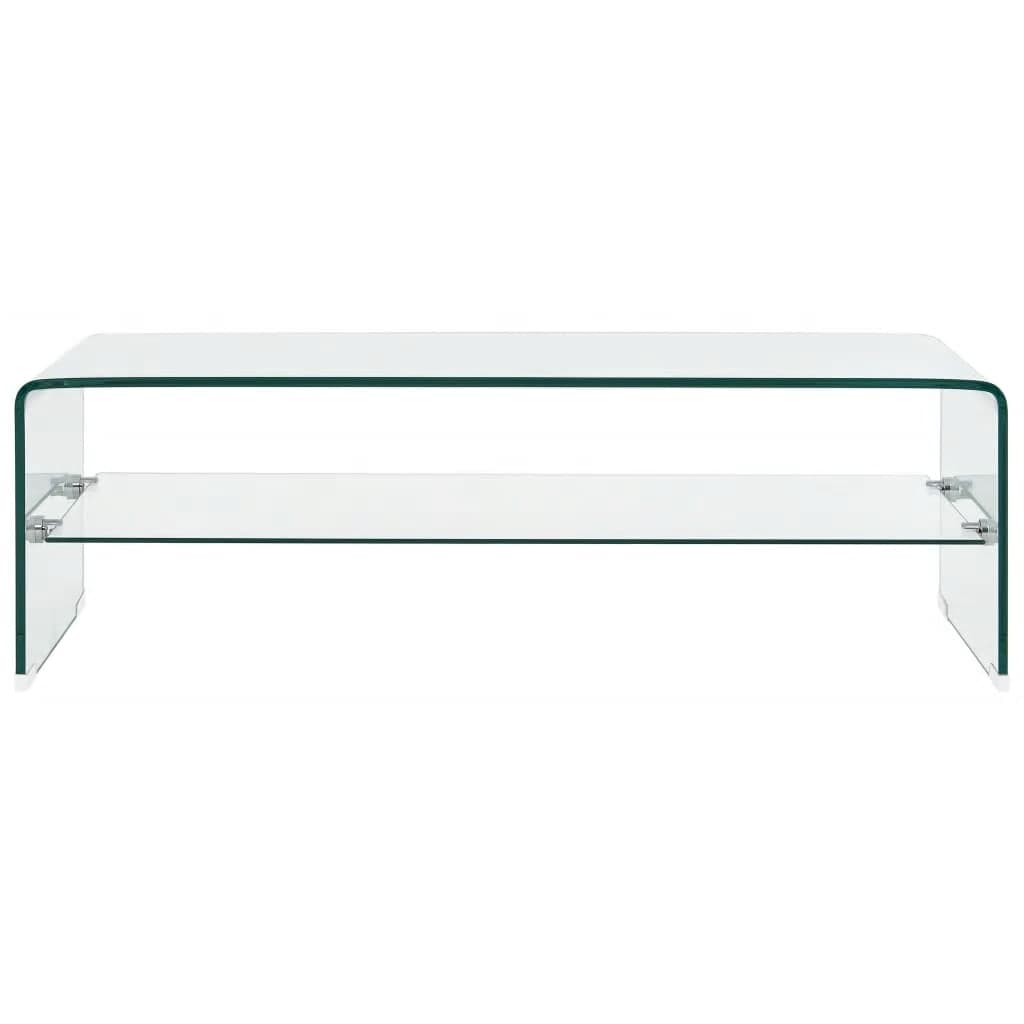 Table basse Clair 98x45x31 cm Verre trempé - 8