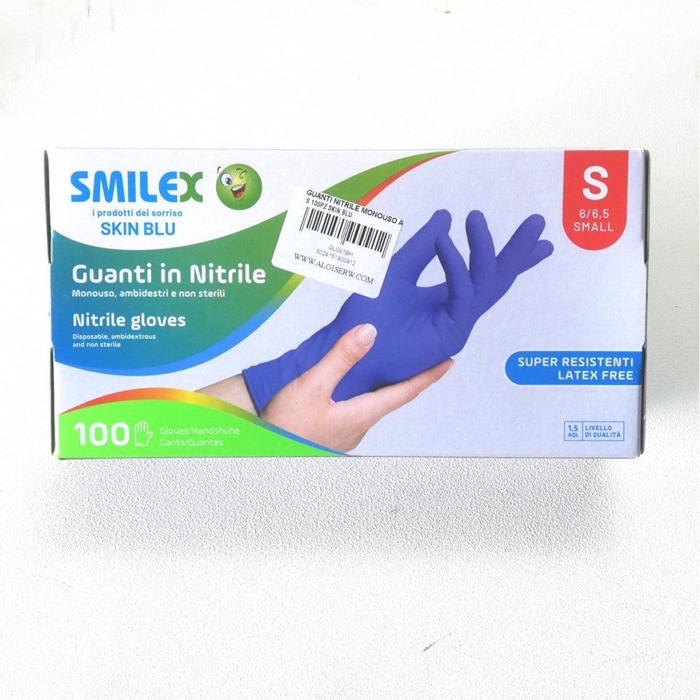 Guanti Monouso In Nitrile Blu MedCare - Senza Polvere E Lattice - Taglie S M L XL