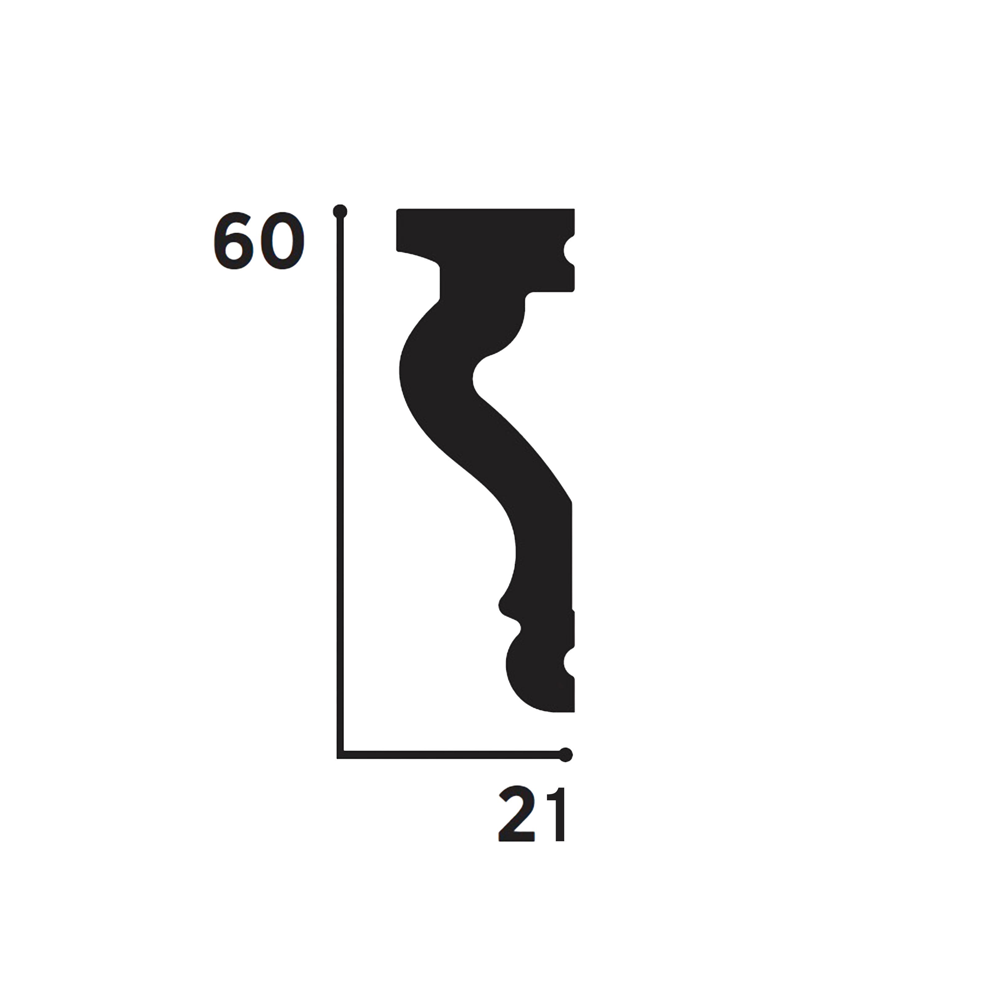 Chemin de câbles / plinthe en polymère FeelingWood-HD 60 x 21 mm - BLANC - 2
