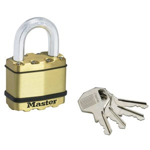 Cadenas Laiton ISÉO City 60 Mm - Avec 3 Clés, Anse Acier, Fabrication Française - Garantie 10 Ans