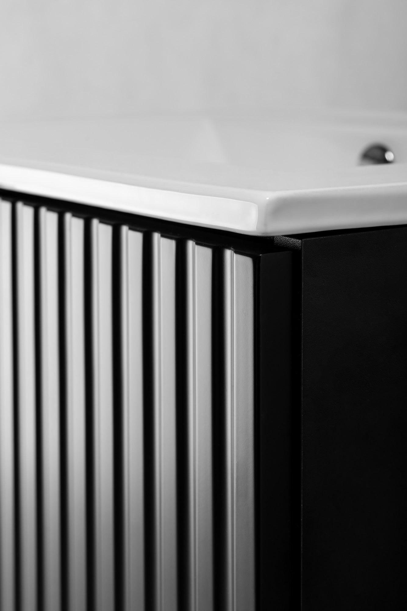 Meuble sous double vasque sur pieds FLOW noir 120 cm - 10