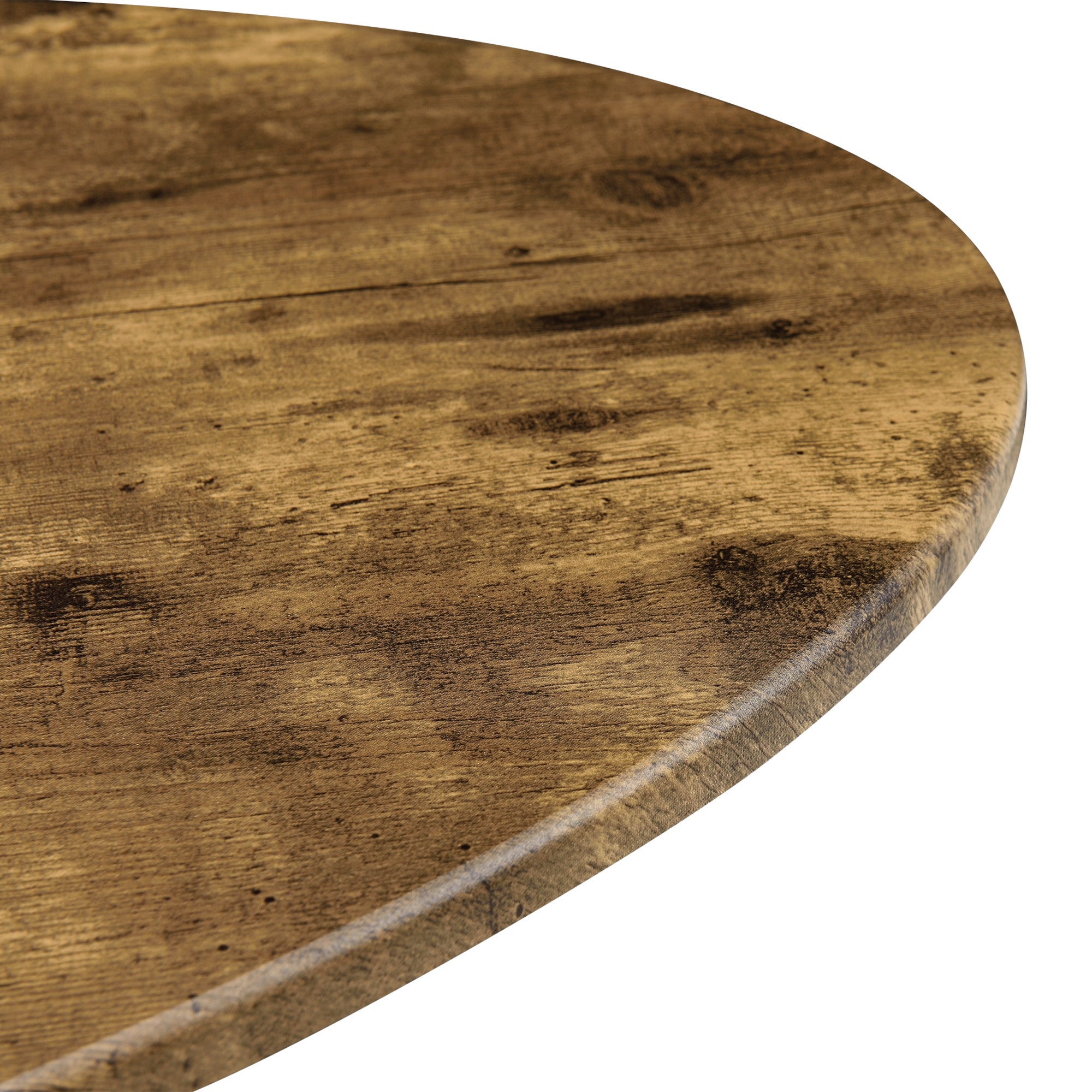 Tavolino da caffè/da Divano a Treppiede 109,5 x 59,5 x 39,5 cm Tavolo Basso da Salotto con Piano Arrotondato - Effetto Legno Scuro - 5