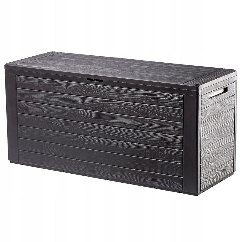 SKRZYNIA OGRODOWA BALKONOWA KUFER 280L DO OGRODU BALKON TARAS BRĄZOWA