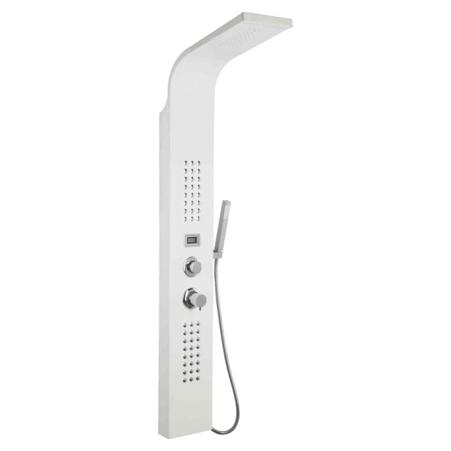 Nilo - Columna de Ducha 165,5Cm Aluminio Color Blanco 172,5 x 53 x 29 CM