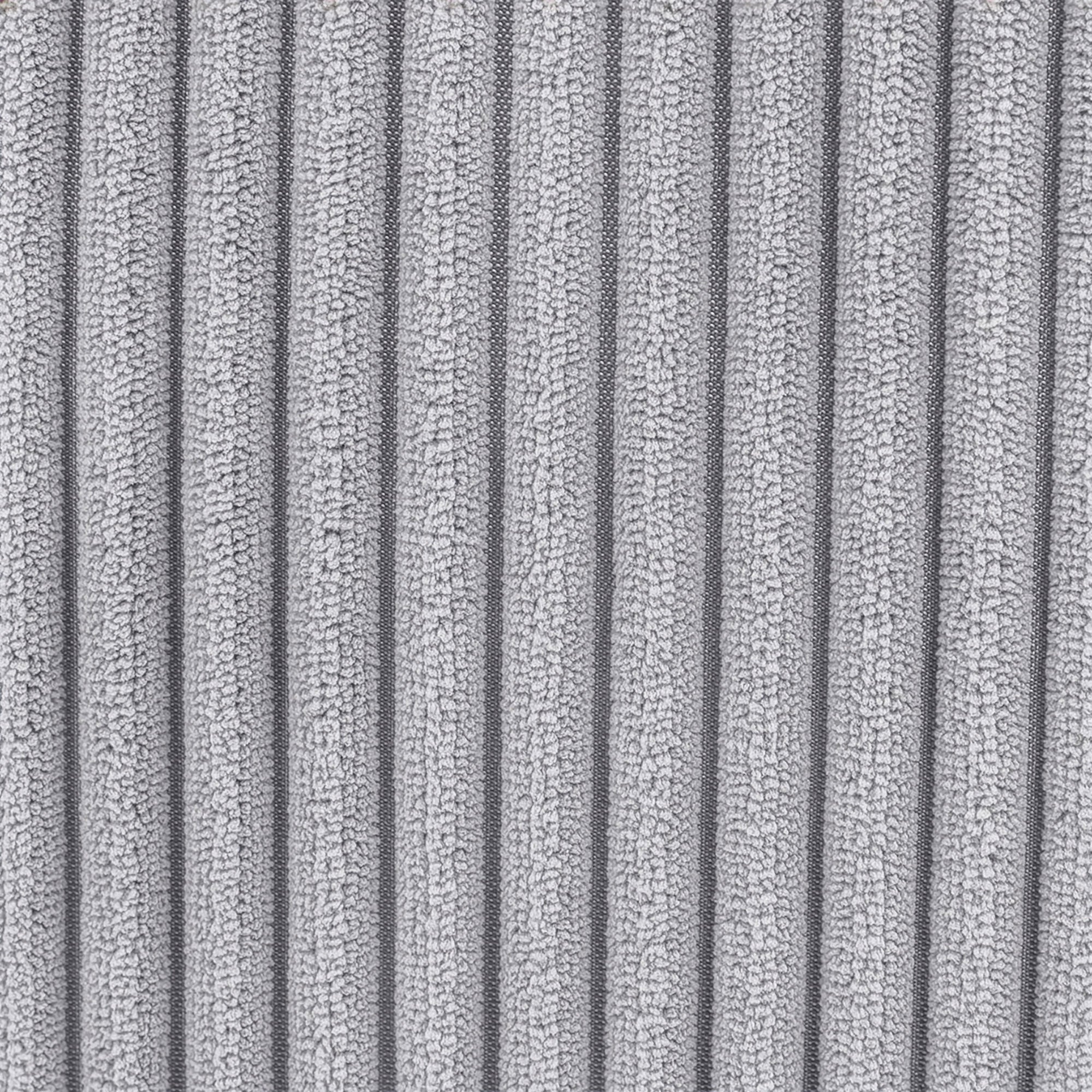 Pouf fauteuil Icon velours côtelé gris clair, salon, chambre, 97x84cm Oeko-Tex® - 7