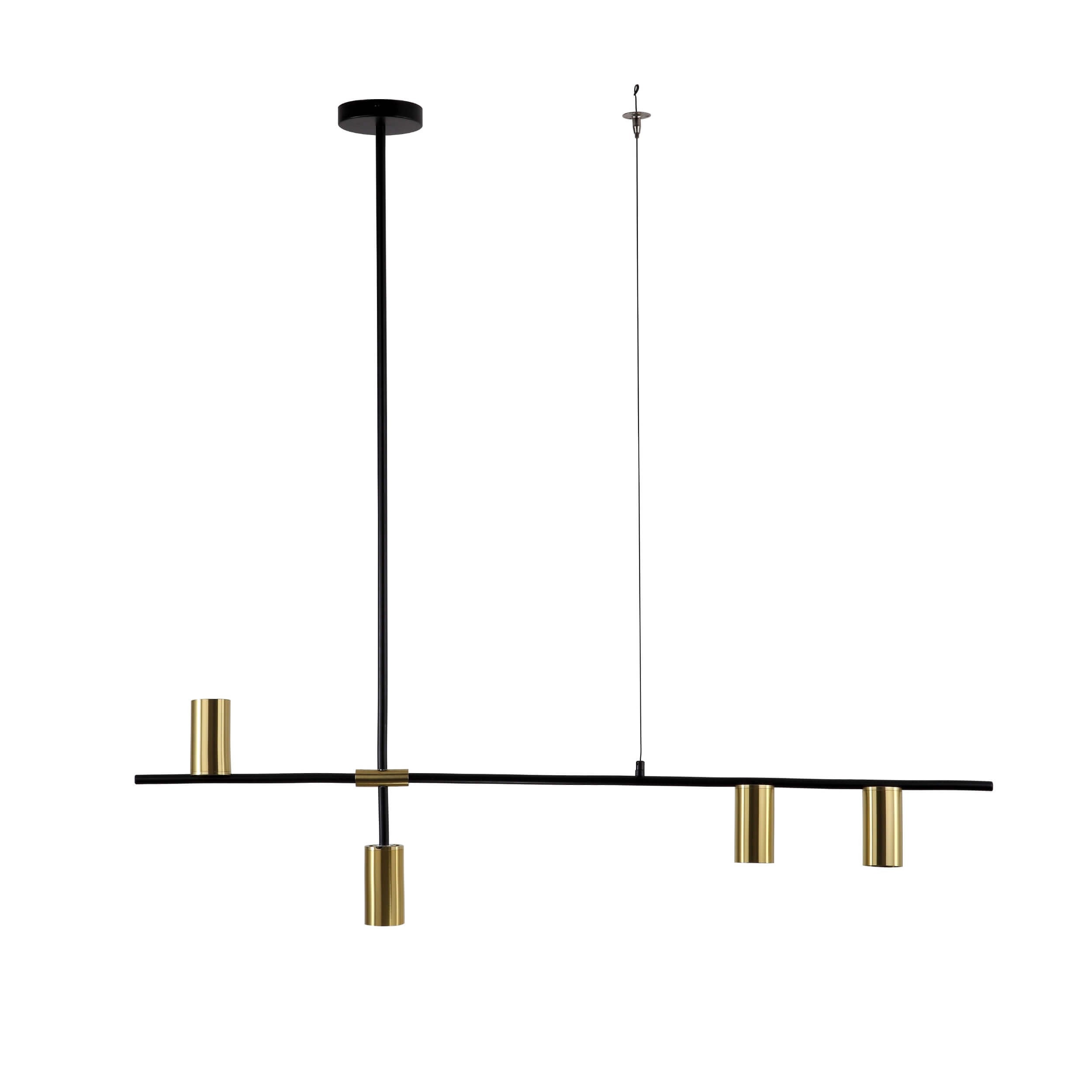 Lampa wisząca Arizona czarno-złota 4xGU10x40W wym: 113,5 x 117 x 8 cm metal Light Prestige