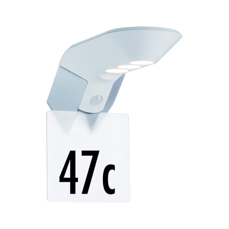 Kinkiet solarny z czujnikiem Solar biała LED IP44 wym: 13,4 x 12 x 0,2 cm tworzywo sztuczne Paulmann