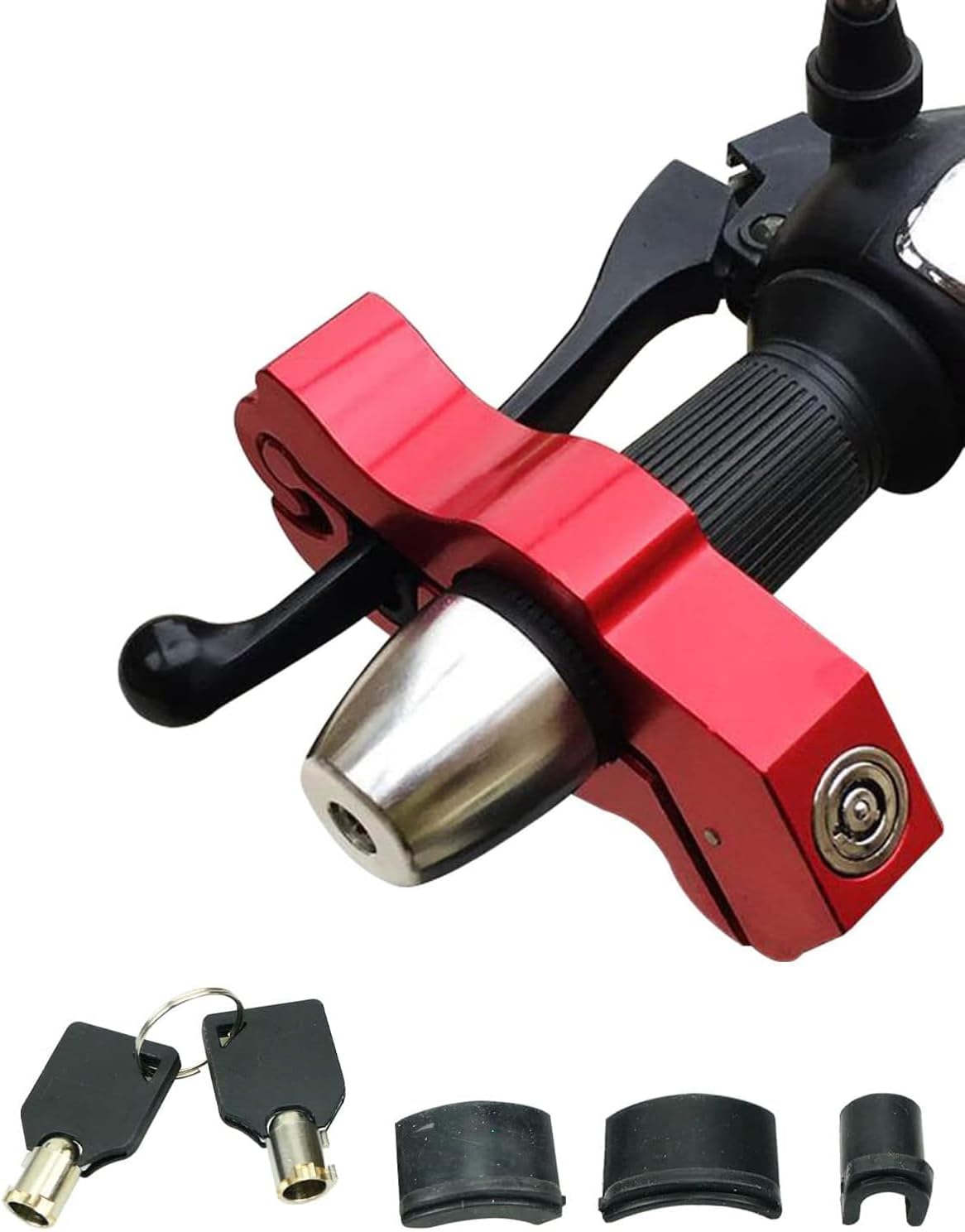 Antivol De Guidon Pour Moto Et Scooter - Avec 2 Clés, Compatible La Plupart Des Modèles
