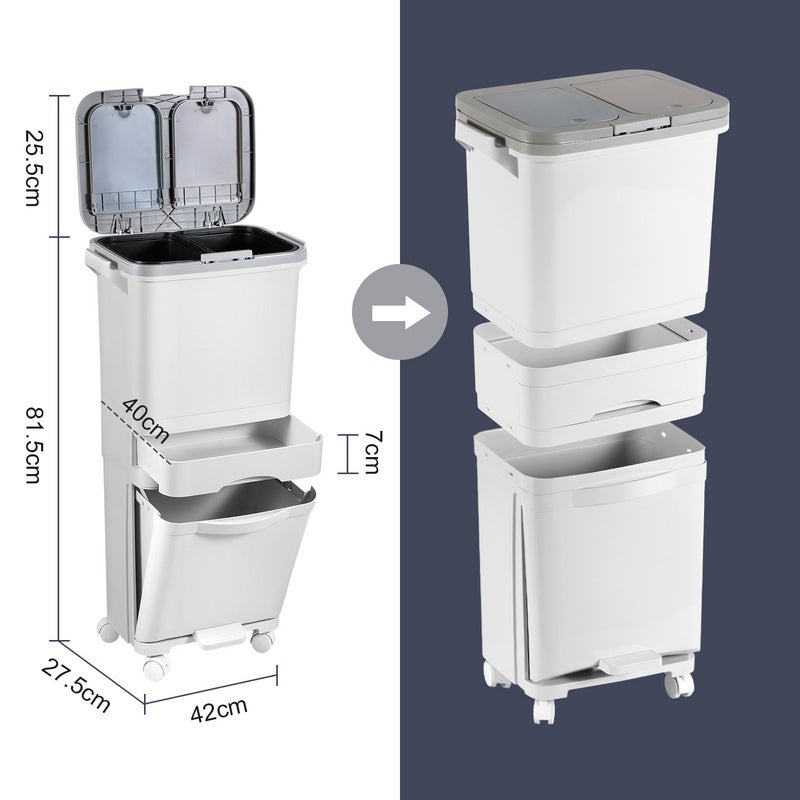 Agenda Tortosa Cubo Basura Vertical Reciclaje Acero Inoxidable