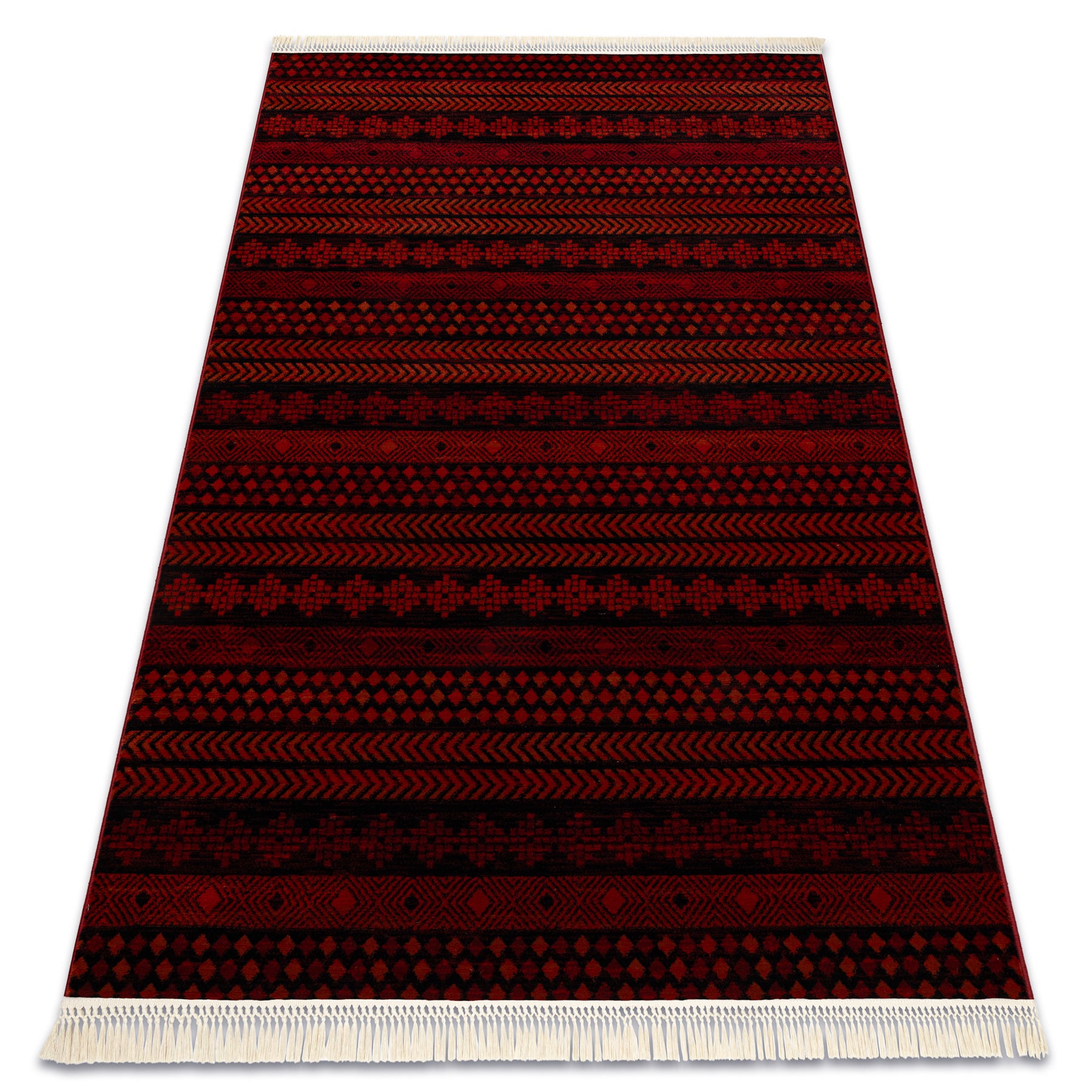 Dywan ORIENT 5132 bordo / czarny Orientalny, z frędzlami 300x400 cm
