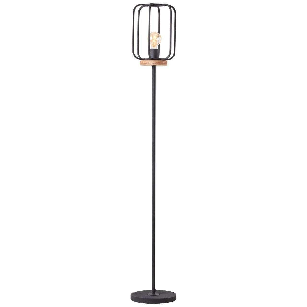 Brilliant Lampa wisząca Glasini 5 żarówek czarny mat/dymione szkło metal/czarne szkło 5x C35, E14, 25 W