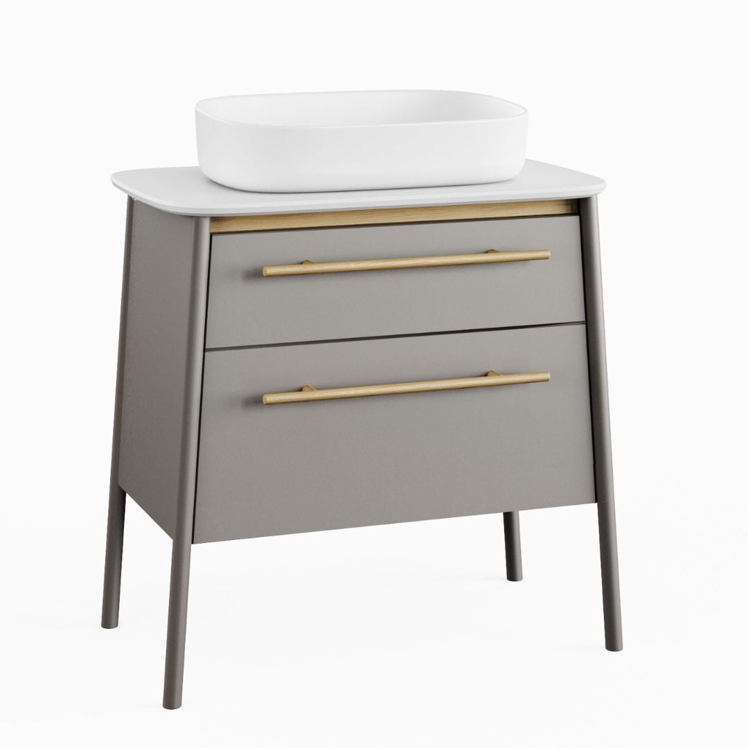 Szafka pod umywalkę nablatową DUKLA 80 cm szary półmat