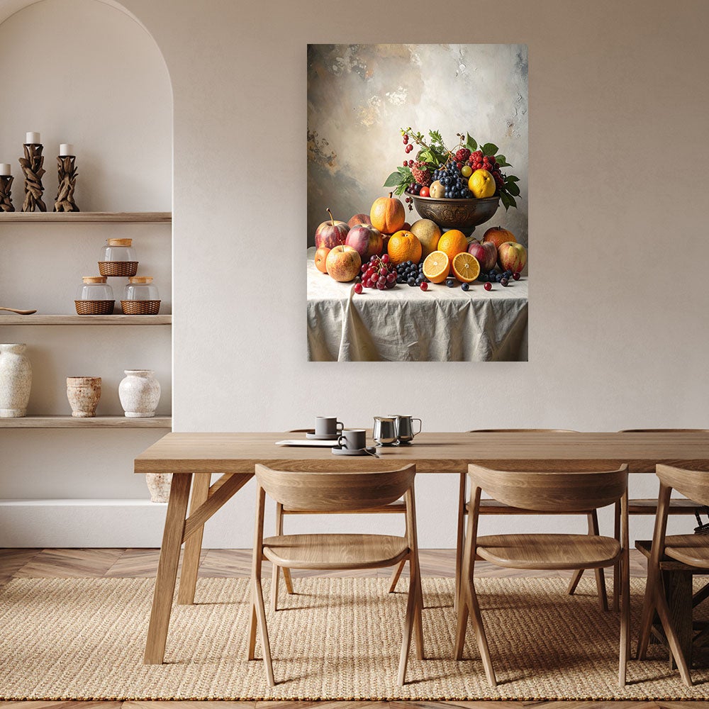 Obraz pionowy do salonu kuchni jadalni biura, Martwa natura owoce 70x100 - 2