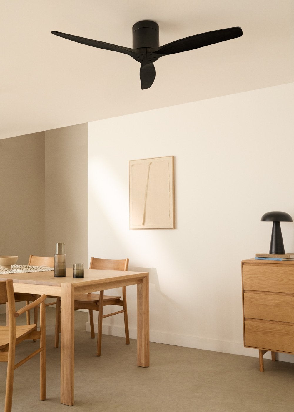 CREATE - WIND CALM M - Ventilateur de plafond silencieux 40W avec pales techniques en ABS Ø132cm sans eclaraige avec wifi - 3