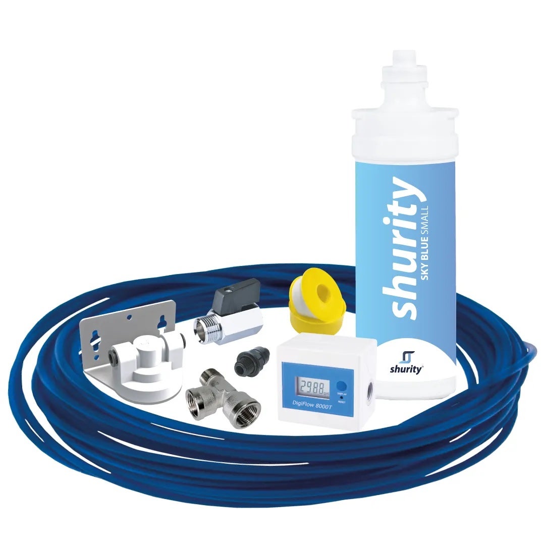 Shurity Kansas Refrigeratore acqua con Filtrazione Sopralavello 15Lt/h. Nero - 3 Vie Liscia ambiente, fredda e gassata - 3