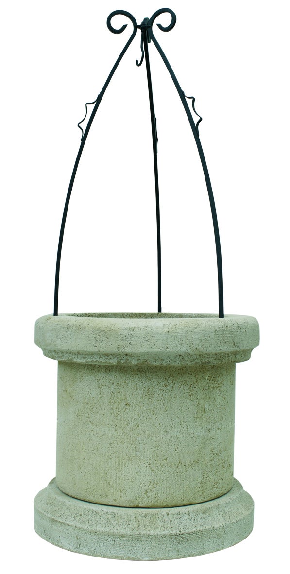 Puits de Jardin Décoratif en Béton Pierre 70x70x169cm. - 2