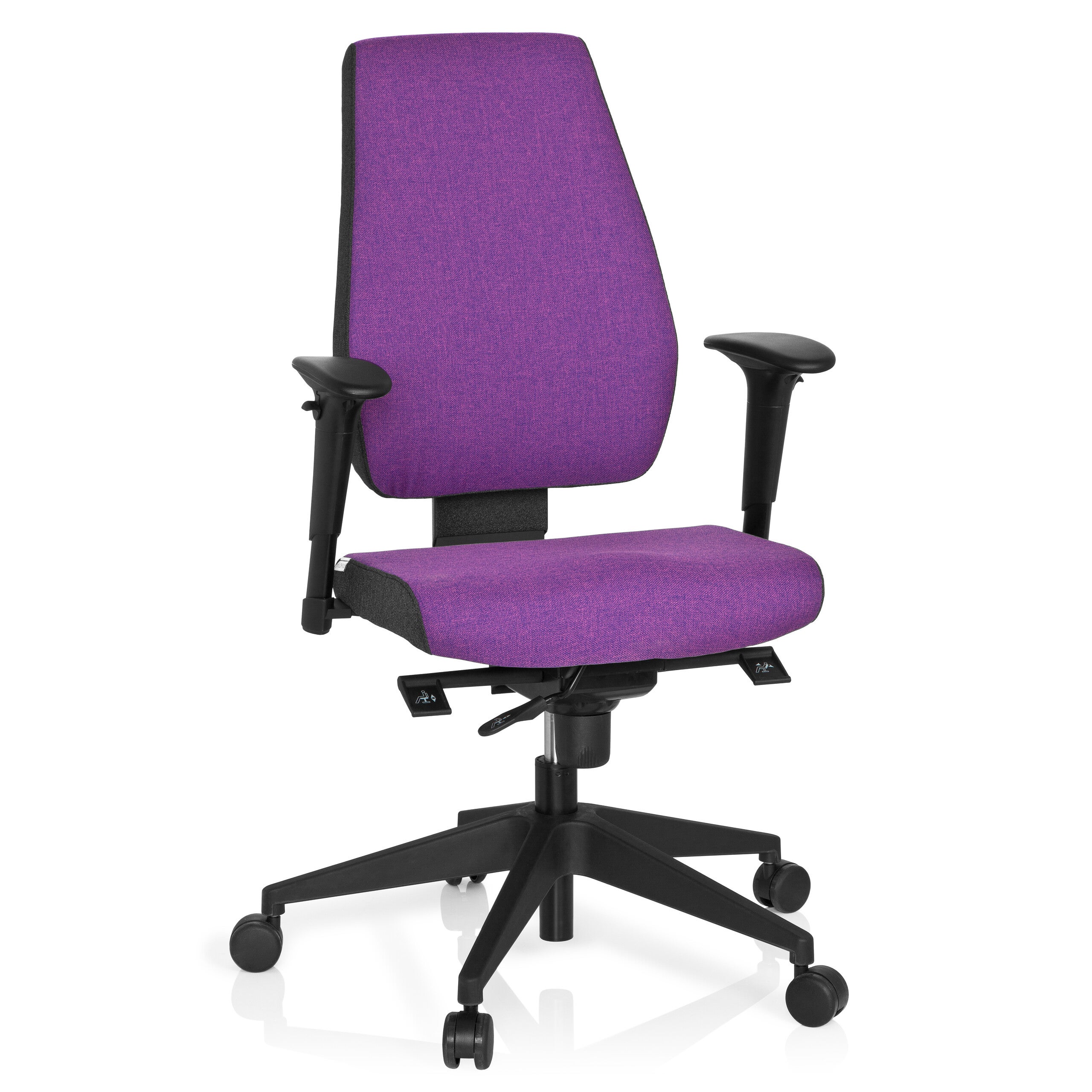 Krzesło biurowe / krzesło obrotowe PRO-TEC 500 tkanina ciemnoszary/fioletowy hjh OFFICE