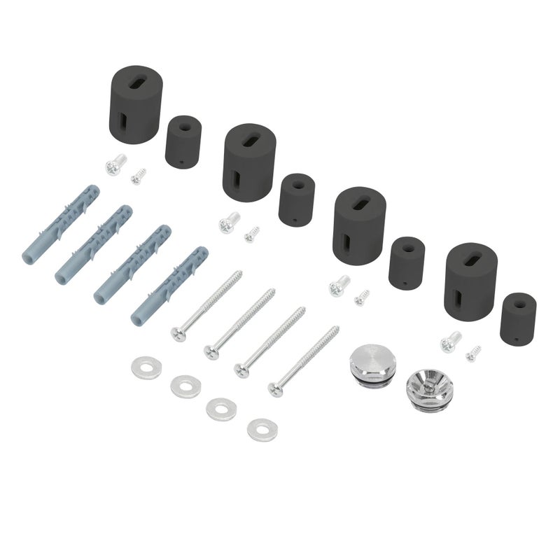 Wspornik LuxeBath do grzejników dekoracyjnych, antracytowy, do modeli prostych, material montazowy, akcesoria do wsporników do grzejników