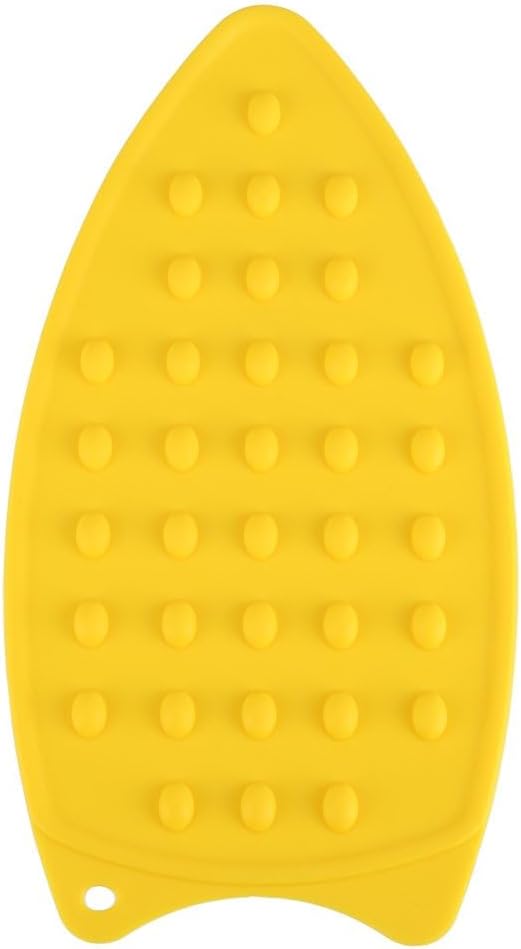 Podkładka silikonowa pod żelazko i podkładka antypoślizgowa, odporna na ciepło, 27 x 14 cm (żółta)